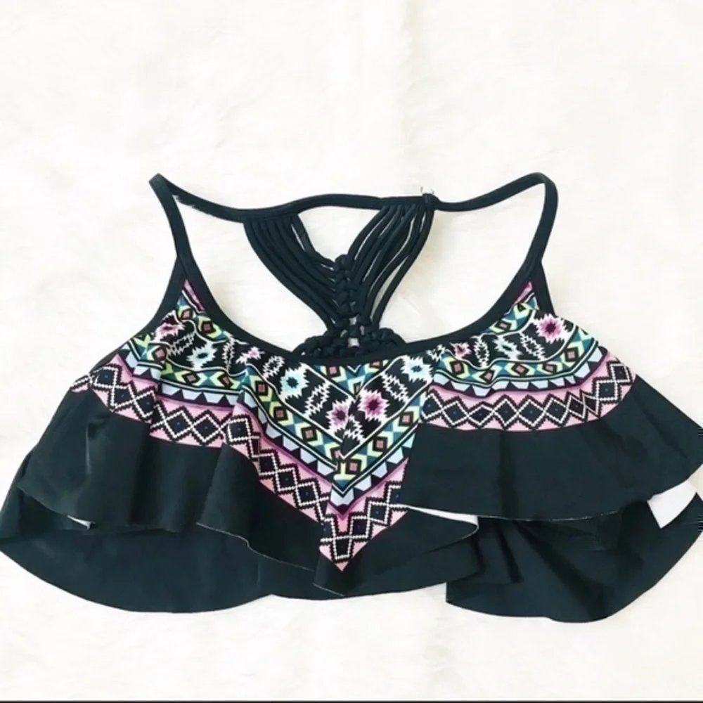 California Waves Swim Top Size medium Red/Black